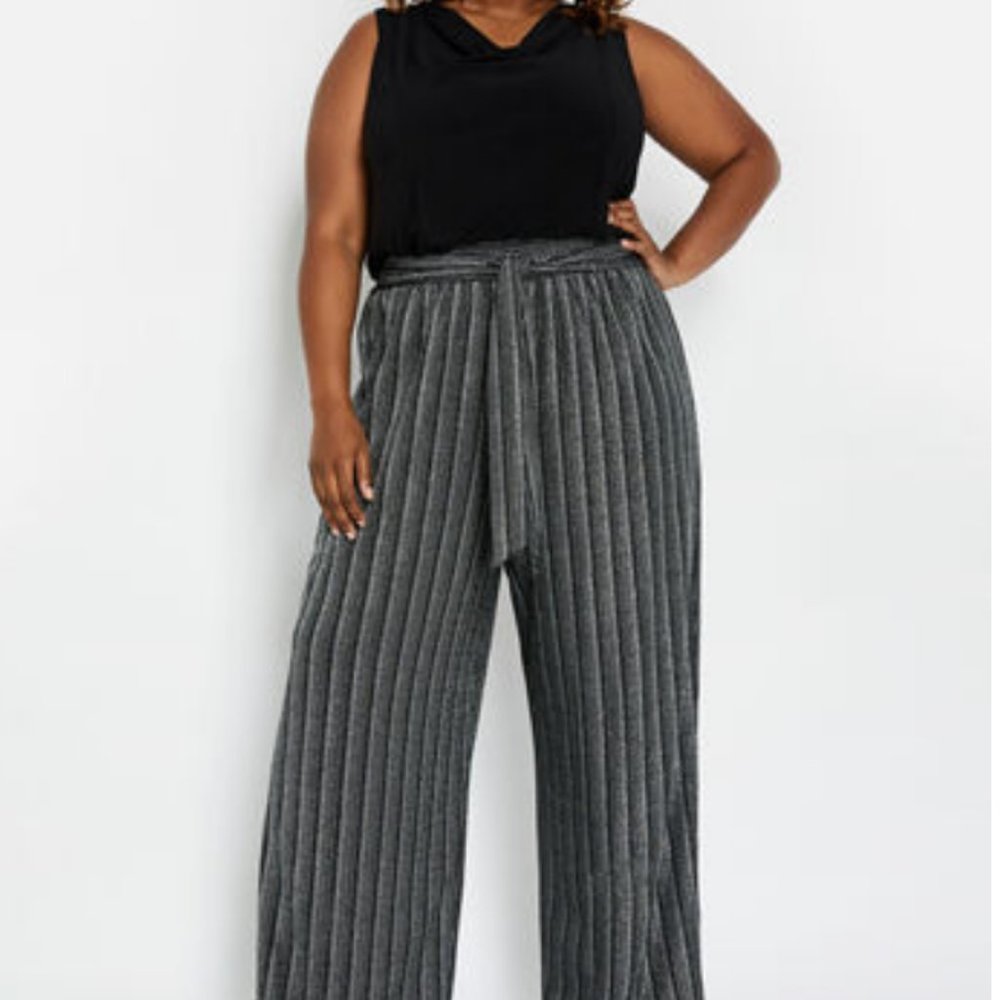 Striped Metallic Jumpsuit